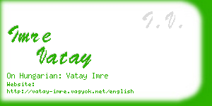 imre vatay business card